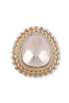 Auraa Trends_White Diamonds, Stones Kundan Embellished Stud Earrings _at_Aza_Fashions