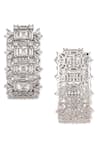 Buy_Auraa Trends_White Zircon Rectangular Shape Stud Earrings _Online_at_Aza_Fashions