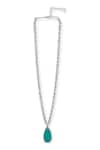 Auraa Trends_Green Stone Pendant Necklace _Online_at_Aza_Fashions