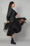 Buy_Quod_Black Cotton Tulle Shirt Dress_Online_at_Aza_Fashions