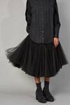 Shop_Quod_Black Cotton Tulle Shirt Dress_Online_at_Aza_Fashions