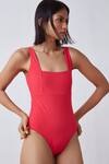 Shop_The Summer House_Coral Econyl Jolene Swimsuit_Online_at_Aza_Fashions