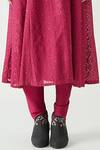 Payal Pratap_Pink Cotton Silk Embroidery Band Olivia Kurta And Dhoti Pants Set  _at_Aza_Fashions