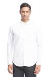 Rohit Gandhi + Rahul Khanna_White Cotton Pintucked Shirt _Online_at_Aza_Fashions