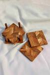 Mason Home_Brown Acacia Wood Vienna Coasters - Set Of 4_Online_at_Aza_Fashions