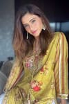 Buy_Gopi Vaid_Yellow Cotton Silk Jaipur Flower Print Tunic_Online_at_Aza_Fashions
