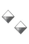 Aaree Accessories_Silver Plated Diamond Block Earrings_Online_at_Aza_Fashions