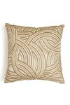 Amoliconcepts_Off White Cotton Thread And Zari Embroidery Wave Cushion Cover_Online_at_Aza_Fashions