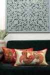 Buy_Amoliconcepts_Red Polyester Embroidery Sequin Cushion Cover