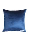 Shop_Amoliconcepts_Blue Viscose Velvet Embroidery Zari Cushion Cover_Online_at_Aza_Fashions