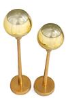 Buy_Amoliconcepts_Gold Glass And Aluminium Tealight Holders - Set Of 2_Online_at_Aza_Fashions