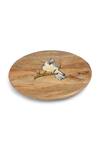 Amoliconcepts_Brown Mango Wood Painted Bird Pattern Lazy Susan_Online_at_Aza_Fashions
