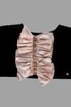 Pinkcow designs pvt ltd_Black Scuba Embellishment Shimmer Frill Shrug _Online_at_Aza_Fashions