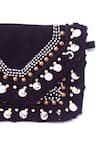 Shop_A Clutch Story_Black Beads Marble Boho Coin Clutch Bag _Online_at_Aza_Fashions