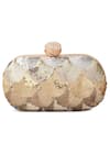 Buy_A Clutch Story_Gold Embellished Silk Ombre Capsule Clutch _Online_at_Aza_Fashions