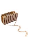 Shop_A Clutch Story_Brown Embellished Gradient Chrome Clutch_Online_at_Aza_Fashions