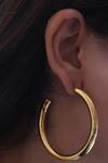 Anushka Jain Jewellery Gold Plated Handcrafted Statement Hoops at Aza Fashions Anushka Jain Jewellery_Gold Plated Handcrafted Statement Hoops_at_Aza_Fashions