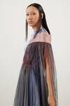 Buy_Akhl_Multi Color Textured Satin (90% Polyester 10% Elastane)+ Angular Arc Gown _Online_at_Aza_Fashions
