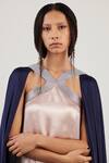 Buy_Akhl_Multi Color Textured Satin (90% Polyester 10% Elastane) + Silk Kaftan Dress _Online_at_Aza_Fashions