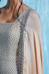 Buy_Akhl_Multi Color Body  Chiffon (100% Viscose) + Silk-raffia Mesh Structured Dress _Online_at_Aza_Fashions