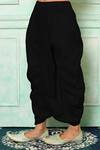 Buy_Arihant Rai Sinha_Blue Silk, Cotton Kurta And Black Pleated Dhoti Pant Set _Online_at_Aza_Fashions