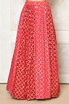 Samyukta Singhania_Pink Blouse Banglori Silk Embellished Sequin Square Quatrefoil Lehenga Set _Online_at_Aza_Fashions