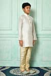 Arihant Rai Sinha_White Silk Patterned Kurta _at_Aza_Fashions