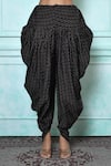 Buy_Khwaab by Sanjana Lakhani_Black Muslin Embroidered Geometric V Neck Print Kurta And Patiala Set _Online_at_Aza_Fashions