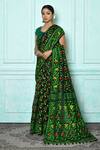 Adara Khan_Multi Color Silk Cotton Woven Abstract Pattern Flower Jamdani Saree_Online_at_Aza_Fashions