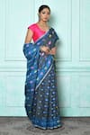 Samyukta Singhania_Multi Color Silk Cotton Woven Jamdani Geometric Saree _Online_at_Aza_Fashions