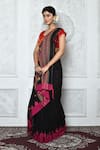 Buy_Samyukta Singhania_Black Pure Cotton Woven Geometric Pattern Saree _Online_at_Aza_Fashions