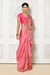 Buy_Naintara Bajaj_Pink Cotton Woven Geometrical Pallu Saree_Online_at_Aza_Fashions