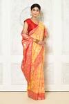 Buy_Naintara Bajaj_Yellow Cotton Woven Floral Pattern Saree_Online_at_Aza_Fashions