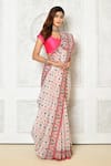Buy_Khwaab by Sanjana Lakhani_Off White Banarasi Cotton Silk Saree_Online_at_Aza_Fashions