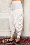 Arihant Rai Sinha_White Dupion Silk Plain Pleated Draped Patiala _Online_at_Aza_Fashions