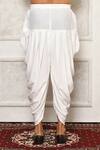 Buy_Arihant Rai Sinha_White Dupion Silk Plain Pleated Draped Patiala _Online_at_Aza_Fashions