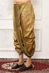 Arihant Rai Sinha_Brown Dupion Silk Abstract Panelled Pattern Dhoti Pant _Online_at_Aza_Fashions