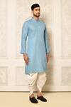 Buy_Naintara Bajaj_Blue Kurta Georgette Embroidered Sequin Set 
