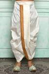 Buy_Aryavir Malhotra_Cream Silk Blend Plain Dhoti Pant _Online_at_Aza_Fashions