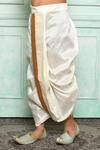 Shop_Aryavir Malhotra_Cream Silk Blend Plain Dhoti Pant _Online_at_Aza_Fashions