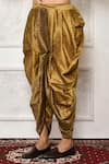 Arihant Rai Sinha_Brown Dupion Silk Swirl Panelled Pattern Cowl Pant _Online_at_Aza_Fashions