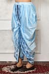 Arihant Rai Sinha_Blue Dupion Silk Abstract Panelled Pattern Cowl Pant _Online_at_Aza_Fashions