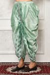 Arihant Rai Sinha_Green Dupion Silk Abstract Pattern Cowl Pant _Online_at_Aza_Fashions