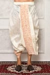 Arihant Rai Sinha_Off White Dupion Silk Plain Swirl Pattern Printed Dhoti Pant Kurta Set _Online_at_Aza_Fashions