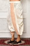 Buy_Arihant Rai Sinha_Off White Dupion Silk Plain Swirl Pattern Printed Dhoti Pant Kurta Set _Online_at_Aza_Fashions