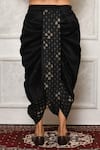 Arihant Rai Sinha_Black Dupion Silk Printed Abstract Dhoti Pant _Online_at_Aza_Fashions