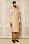 Buy_Naintara Bajaj_White Kurta Dupion Embroidered Floral Paisley Straight Set 