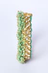 Studio6 Jewels_Green Beads, Diamonds Kundan Embellished Bangles - Set Of 2 _Online_at_Aza_Fashions