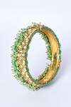 Buy_Studio6 Jewels_Green Beads, Diamonds Kundan Embellished Bangles - Set Of 2 _Online_at_Aza_Fashions