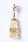 Buy_Studio6 Jewels_White Pearls, Stones Detail Dangler Earrings _Online_at_Aza_Fashions